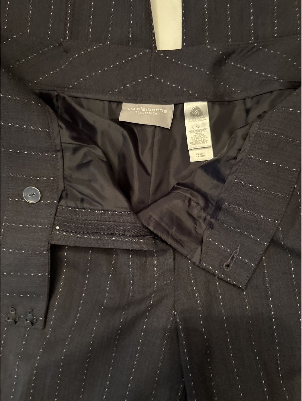 Liz Claiborne Collection Wool Pinstripe dress pants 12